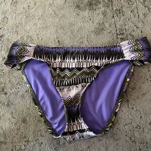 Mossimo Supply Co. Purple and Black Bikini Bottom X-Large